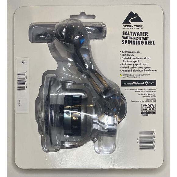 New Ozark Trail OTSR-5000 Saltwater Spinning Reel, Fishing - Picture 3 of 3